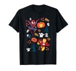 Stylized Avengers Halloween Icons T-Shirt - Iron Man & Spider-Man