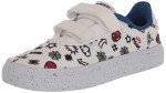adidas VULCRAID3R Skate Shoe, White/White/Better Scarlet (Spider-Man), 2 US Unisex Little Kid