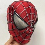 Marvel Toby Spiderman Mask with Faceshell & Detachable Lenses 1:1 3D Spider-Man mascara Handmade Cosplay Costume Superhero Masks