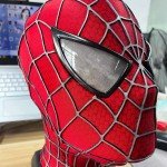 Marvel Toby Spiderman Mask with Faceshell & Detachable Lenses 1:1 3D Spider-Man mascara Handmade Cosplay Costume Superhero Masks