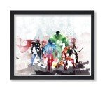 Master Superhero Watercolor Poster Print Art