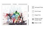 Master Superhero Watercolor Poster Print Art