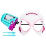 Marvel Spider-Man: Across The Spider-Verse Spider-Gwen Web-Shot Slinger Mask and Blaster Set, Spider-Man Web Shooter Toy, Super Hero Toys for 5 Year Old Girls and Boys and Up