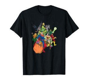 Justice League Holiday T-Shirt for Superhero Fans