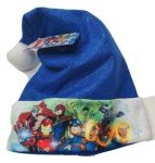 Marvel Superheroes Festive Felt Santa Hats with Embossed Designs