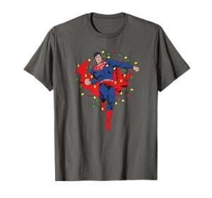 Superman Christmas Lights T-Shirt for Holiday Cheer