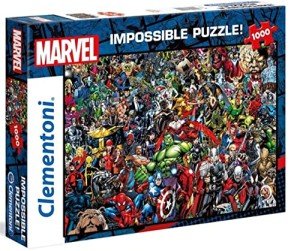 Clementoni Marvel Impossible Jigsaw Puzzle, 1000 Pieces, Puzzle for Superhero Enthusiasts, Difficult Puzzle, Challenge for Adults, Fun, Made in Italy, 39411