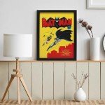 Framed Batman Comic Book Wall Art Decor