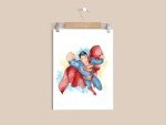 Superhero Wall Art Set for Kids' Rooms