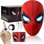 Spider Superhero Mask with Moving Eyes & Lights