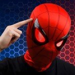 Spider Superhero Mask with Moving Eyes & Lights
