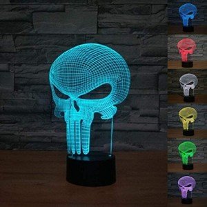 Punisher Skull 3D LED Color Change Night Light