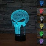 Punisher Skull 3D LED Color Change Night Light