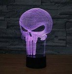 Punisher Skull 3D LED Color Change Night Light