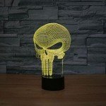 Punisher Skull 3D LED Color Change Night Light