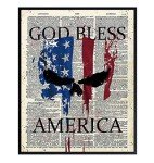Punisher American Flag Art Print - 8x10 Decor