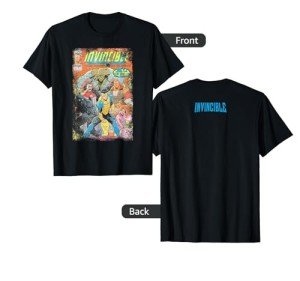 Invincible Distressed Homage Superhero T-Shirt