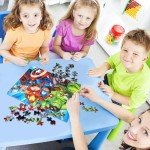 LELEMON Avengers Puzzles for Kids Ages 4-8,Disney Puzzle 100 Piece Puzzles for Kids in a Metal Box, Educational Kids Puzzles Jigsaw Puzzles 100 Piece Puzzle Games Puzzle Toys for Girls and Boys