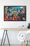 Trends International DC Comics - Justice League - Alex Ross - The Elite Wall Poster, 22.375" x 34", Black Framed Version