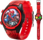 Accutime Marvel Spider-Man Digital Watch for Kids – Durable Plastic Timepiece, LCD Display, Quartz Accuracy, Iconic Spiderman Imagery (Model: SPD3515)