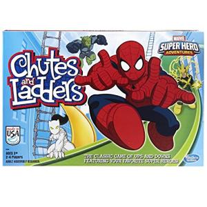 Hasbro Gaming Chutes and Ladders: Marvel Spider-Man Edition Board Game, 2-4 Players, Preschool Games, Kids Easter Basket Stuffers, Ages 3+ (Amazon Exclusive)