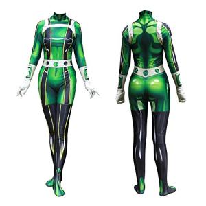 Xyjrnjvh My Hero Academia All Might Boku No Hero Academia Halloween Cosplay Costume Unisex Bodysuit (Adult-L, Hero-055) Green