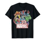 Avengers Team Retro Comic Graphic T-Shirt