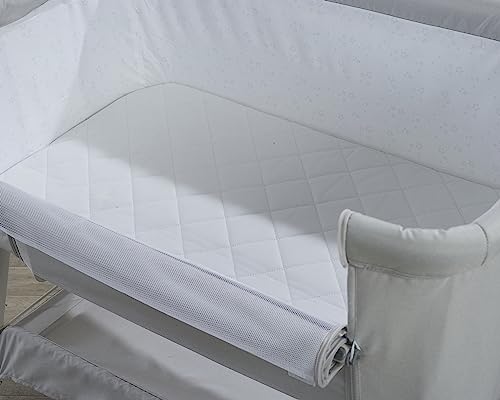Kinder Valley Snoozie Bedside Crib in Antartica Grey