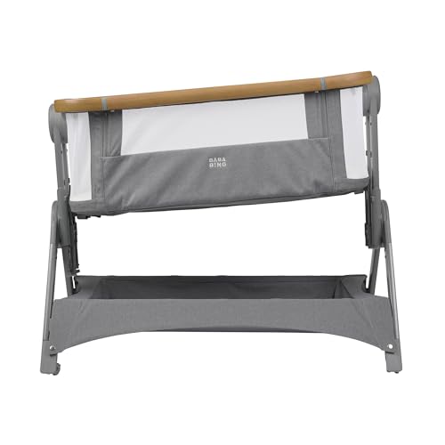 Baba Bing Bedside Crib & Travel Cot, 2-in-1 Grey