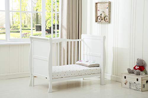 Solid Wooden Cot Bed Savannah Sleigh Toddler Bed