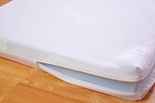 Convertible White Baby Cot Bed with Aloe Vera Mattress