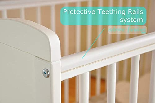 White Wood Baby Cot Bed Converts to Junior Bed