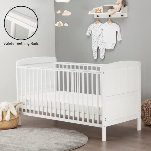 Juliet Wooden Convertible Baby Cot Bed - White