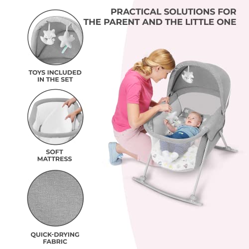 Kinderkraft 3-in-1 Baby Crib LOVI, Travel Cot