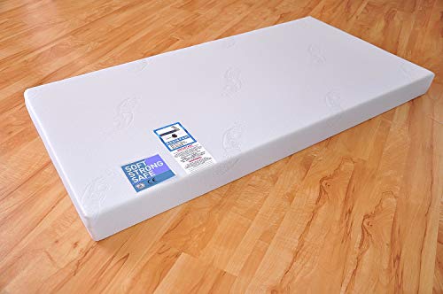 Convertible White Baby Cot Bed with Aloe Vera Mattress