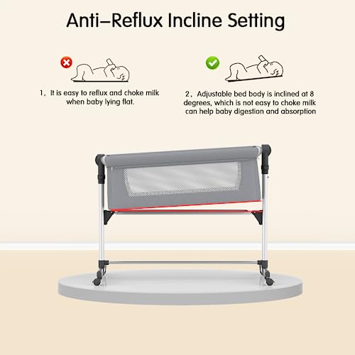 UBRAVOO Multifunction Baby Crib Bed with Silent Wheels
