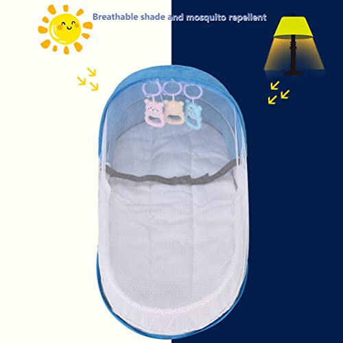 Portable Baby Travel Cot with Mosquito Net & Toy