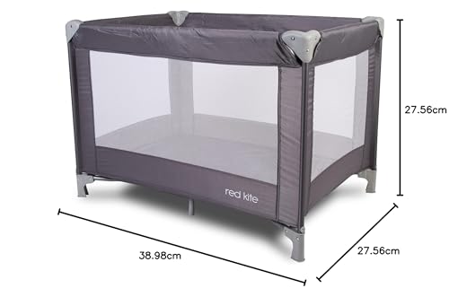 Red Kite Sleeptight Portable Cot - Grey