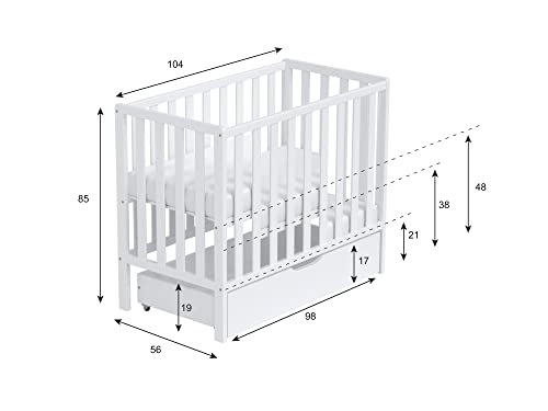 Space Saving Cot with Drawer and FREE Mattress