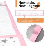 Adjustable Pink Breathable Mesh Cot Bumper Set