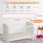 Adjustable Pink Breathable Mesh Cot Bumper Set