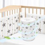 Breathable Mesh Cot Bumpers for Toddler Beds