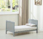 MCC Grey Wooden Baby Cot Bed with Top Changer