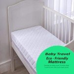 Quilted Breathable Baby Travel Cot Mattress 95x65 cm