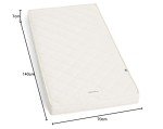 Matelas double-face naturel pour lit d'enfant 140x70 cm