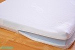 White Solid Wood Cot Bed with Drawer & Mattress