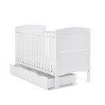 Grace White Mini Cot Bed with Under Drawer