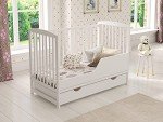 Jacob Wooden Baby Cot Bed with Mattress & Drawer