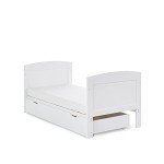 Grace White Mini Cot Bed with Under Drawer