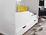 Matilda White Wooden Baby Cot Bed with Drawer